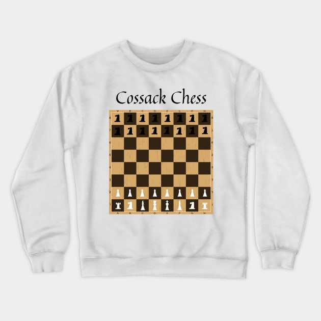 Cossack Chess Crewneck Sweatshirt by firstsapling@gmail.com